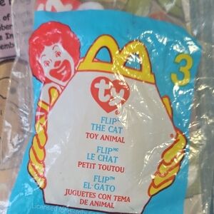 Ty Flip the Cat Toy with Blue and Yellow Packaging